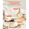 3-Piece Beige Nonstick Frying Pan Set with Aluminum Body and Heat-Resistant Handles